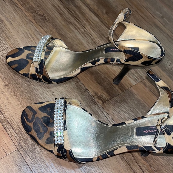 Nina | Giorgi Leopard Rhinestone Heels - Picture 2 of 5